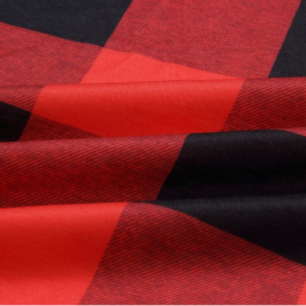 RED/BLACK BUFFALO PLAID longline duster - Picture 3 of 8